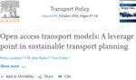 Open Access Transport Models: A Leverage Point in Sustainable Transport Planning