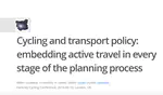 Keynote: Cycling and transport policy